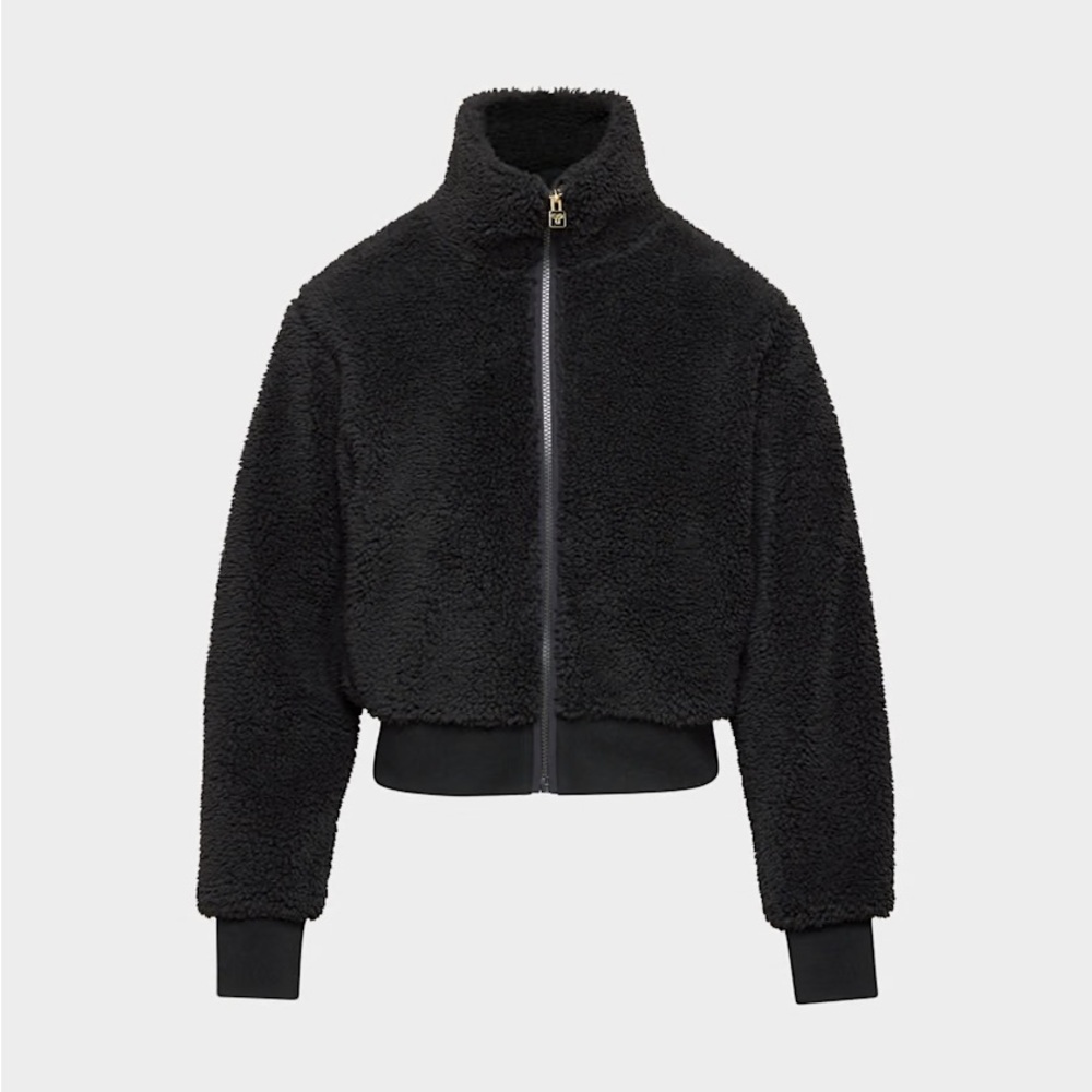 Aritzia Seasons Mockneck Zip-Up Jacket — Black, XS